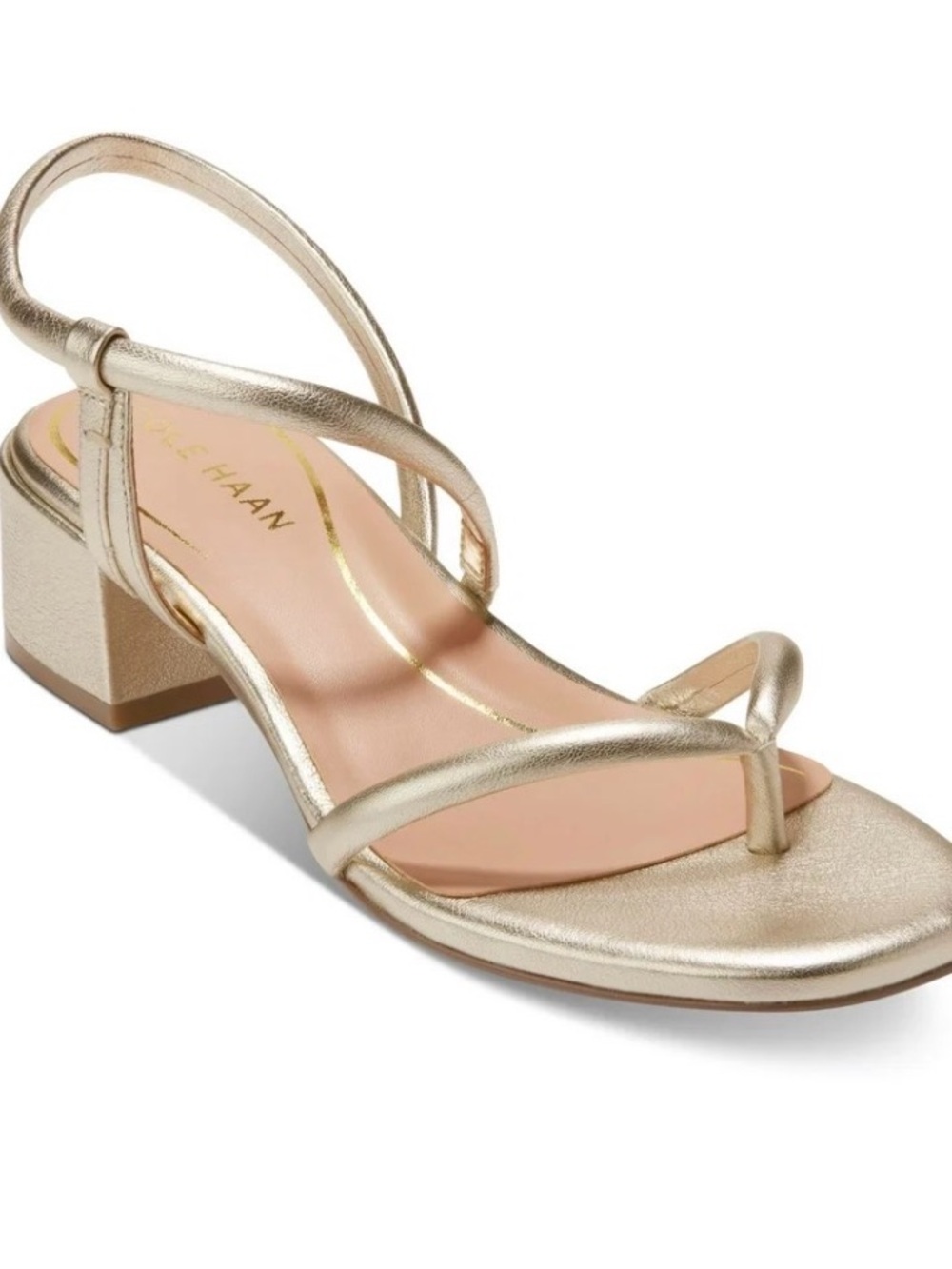 Cole Haan Metallic Taupe Strappy Sandals